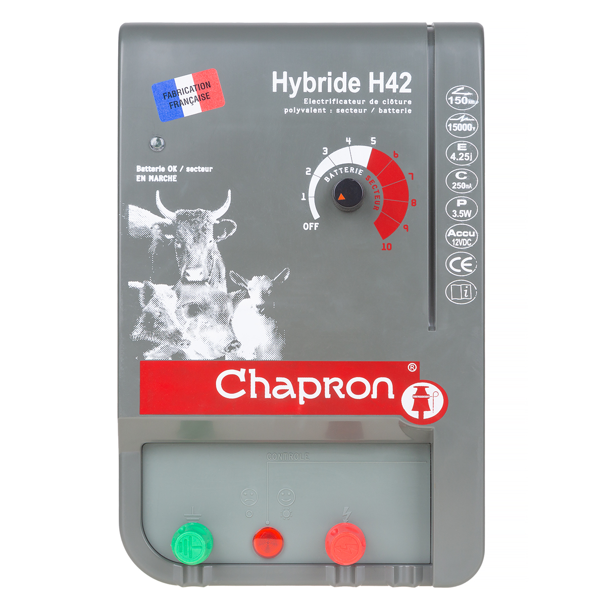 Elektryzator sieciowo-akumulatorowy Chapron HYBRIDE H42 silny impuls 4,25 J
