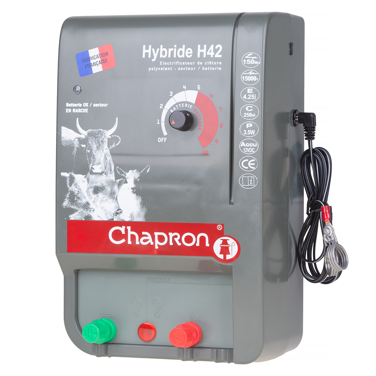 Elektryzator sieciowo-akumulatorowy Chapron HYBRIDE H42 silny impuls 4,25 J