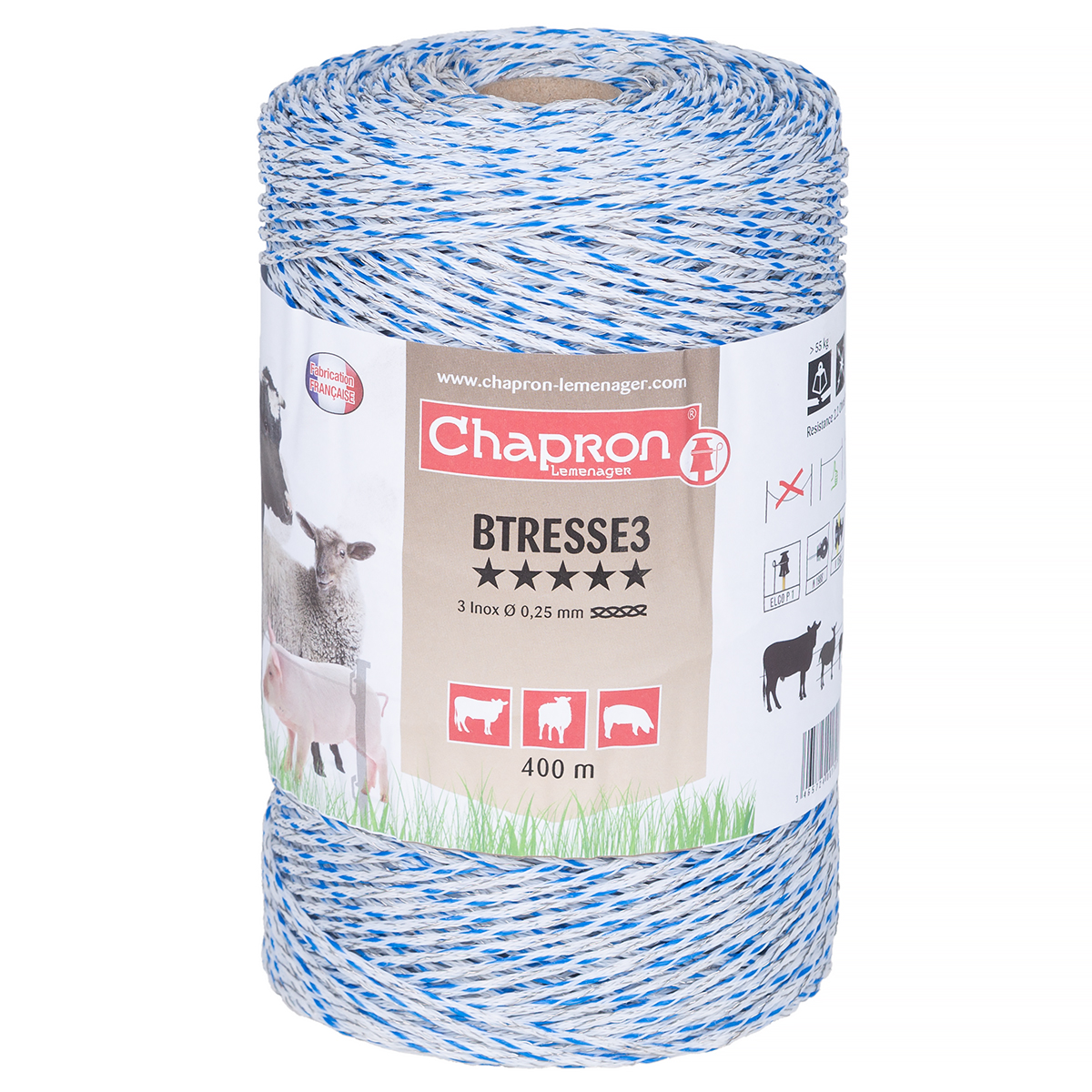 Plecionka niebieska BTRESSE3 w rolce 400 m najwyższa jakość