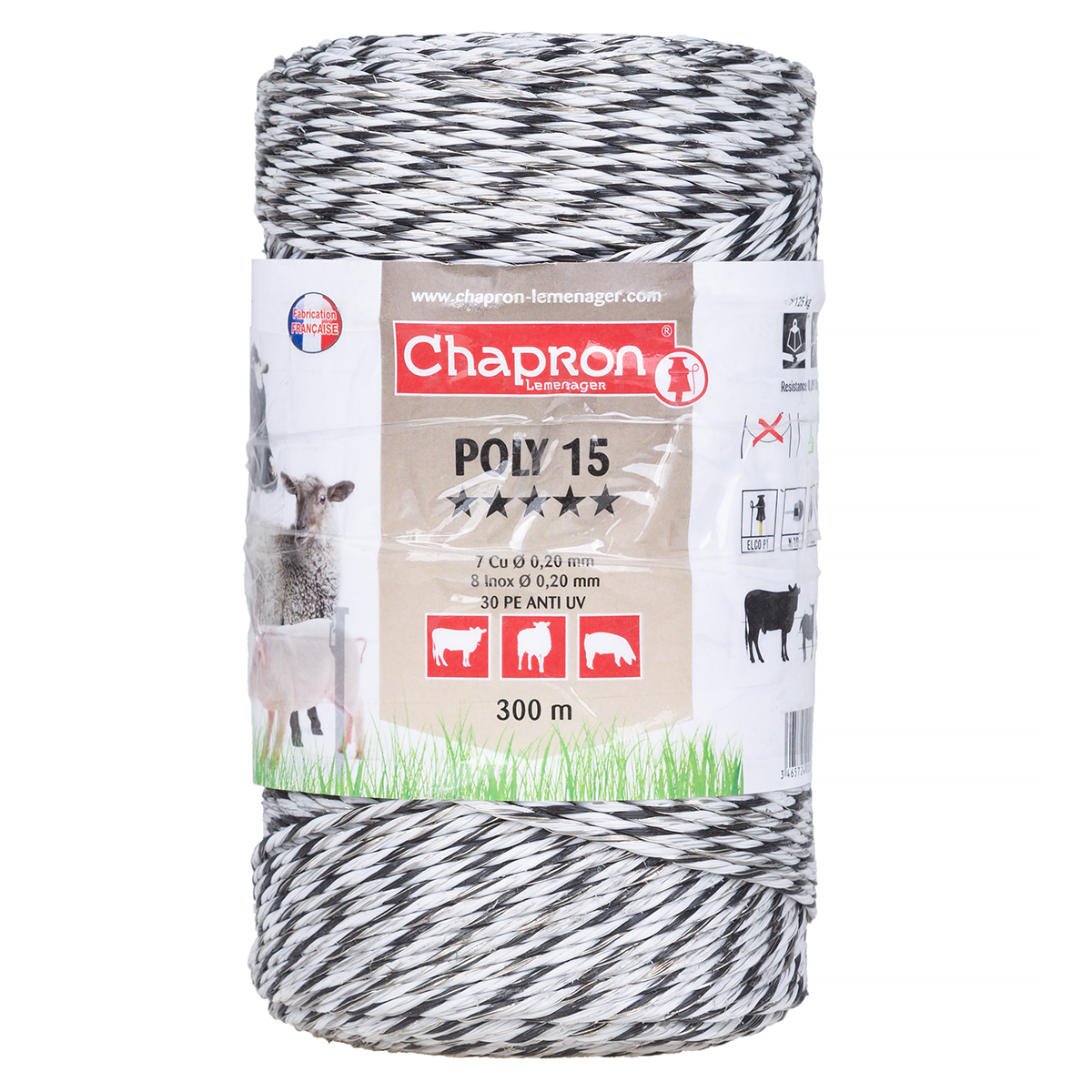 Plecionka do pastucha POLY15 300 m super niska oporność najwyższa jakość