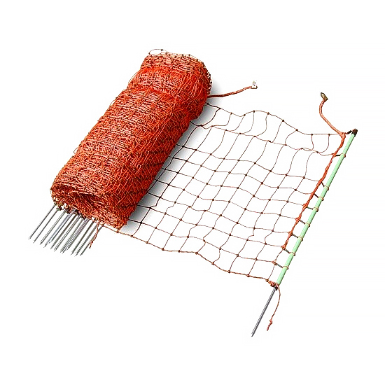 Siatka pastucha elektrycznego dla drobiu i małych zwierząt wys. 60cm dł. 50m - pomarańczowa