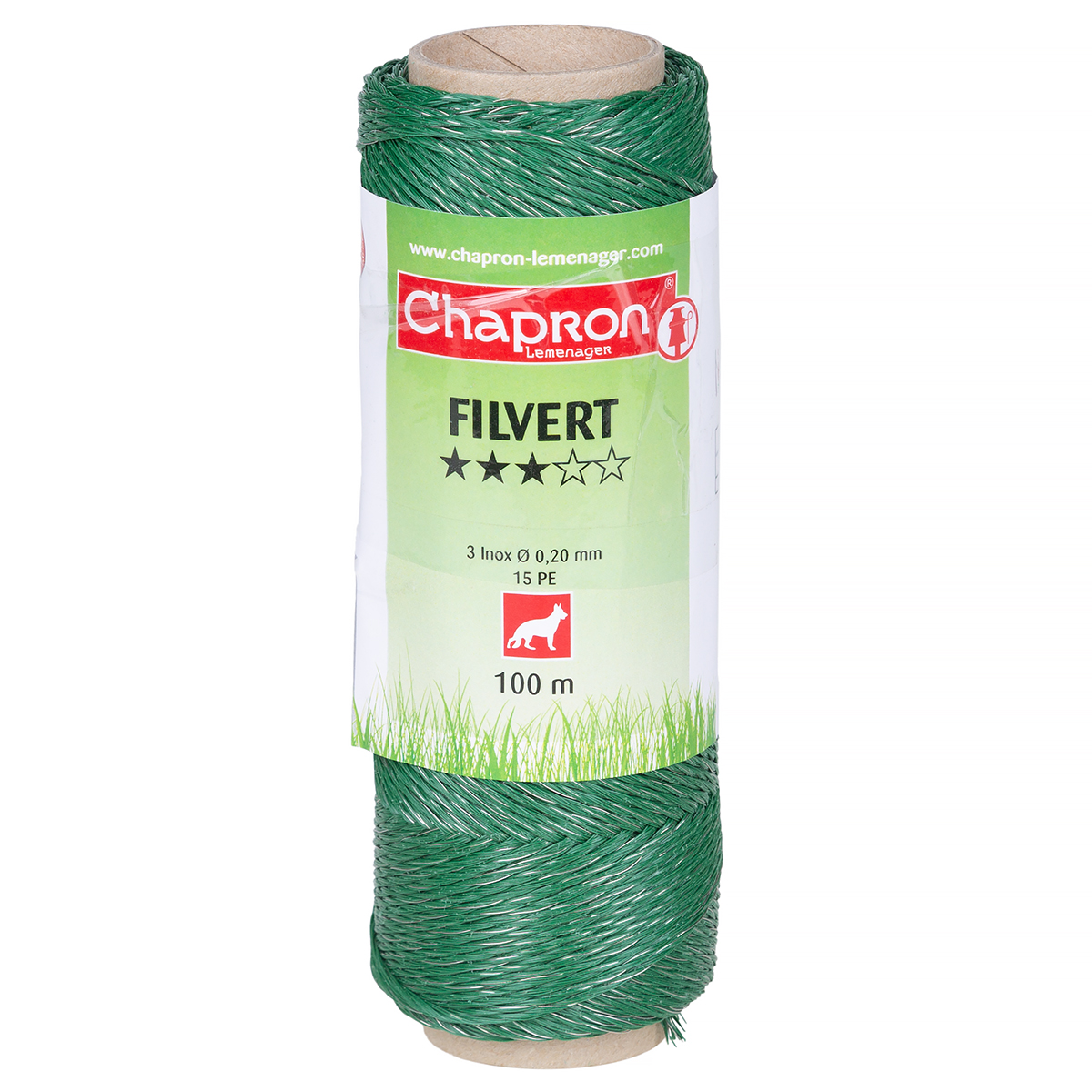 Plecionka zielona  do pastuchów do ogrodu FILVERT 100m