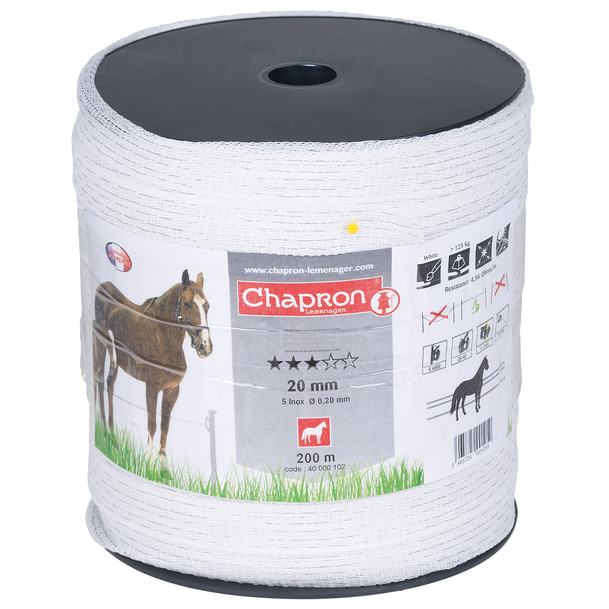 Taśma do ogrodzeń elektrycznych RUBAN 20mm 200m