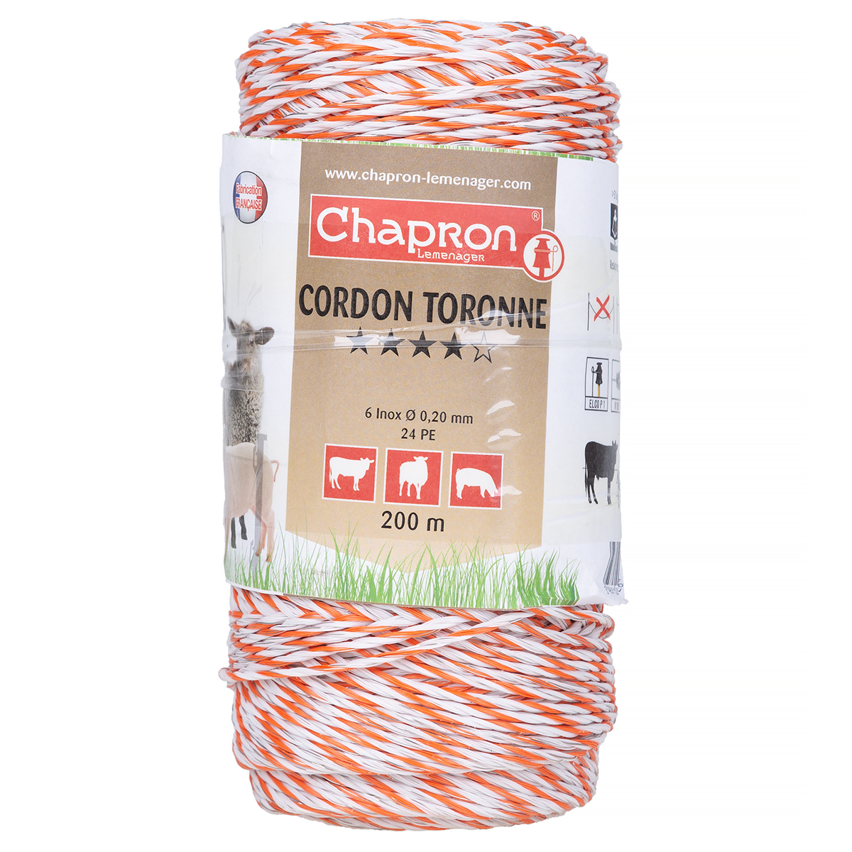 Plecionka czerwono-biała CORDON TORONNE 200m super jakość