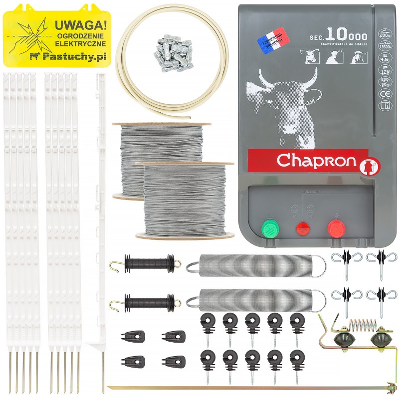 Ogrodzenie elektryczne na bobry - zestaw sieciowy na 500 m