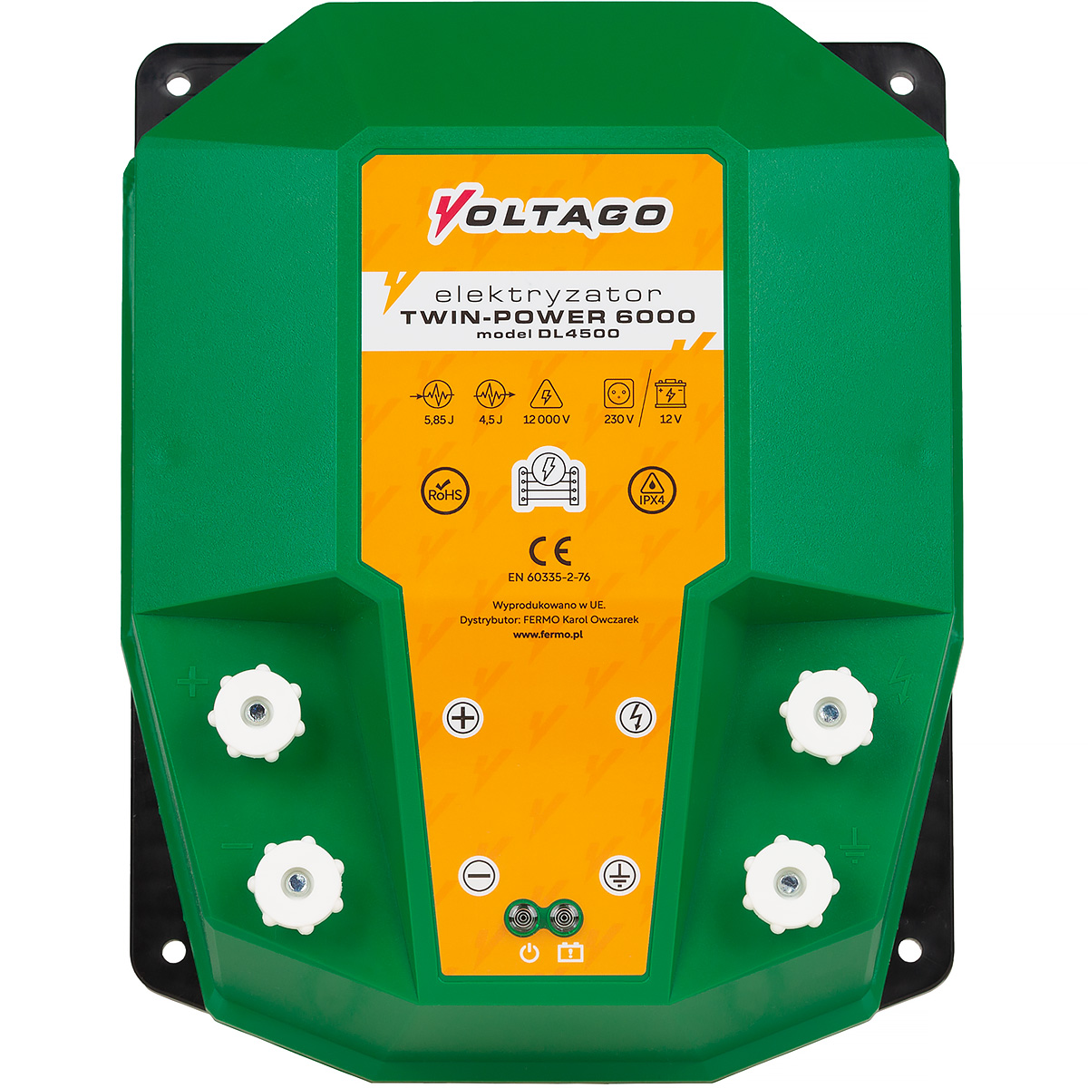 Pastuch elektryczny dla bydła Voltago Twin-Power 6000 energia impulsu 4,5 J
