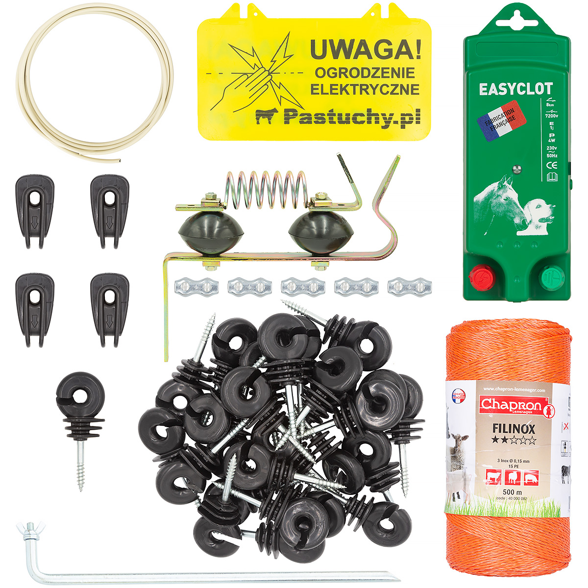 Pastuch elektryczny na wydry zestaw WG-200 dla krótkich ogrodzeń