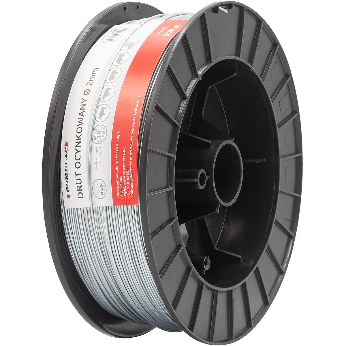 Drut ocynkowany wzmocniony fi 2mm 500m