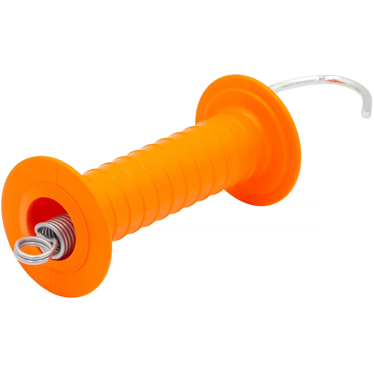 Rączka do bramki pastucha pomarańczowa dobrze widoczna