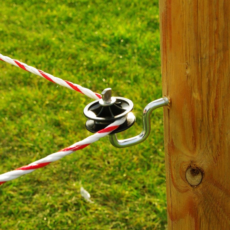 Izolator narożny wkręcany z rolką do drewna