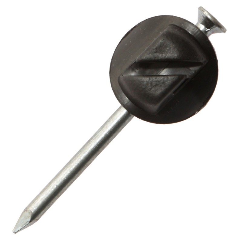 Izolator z gwoździem do drutu i plecionki